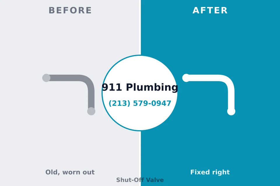 Before and after: plumbing repair Benns Church, VA